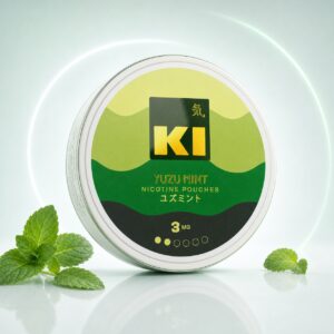 Ki Yuzu Mint 3mg Nicotine Pouches — 3mg nicotine per pouch, slim format, 18 pouches
