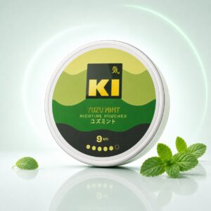 Ki Yuzu Mint 9mg Nicotine Pouches — 9mg nicotine per pouch, slim format, 18 pouches