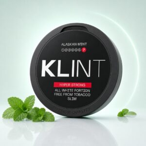 Klint Alaskan Mint 21mg Nicotine Pouches — 21mg nicotine per pouch, slim format, 20 pouches