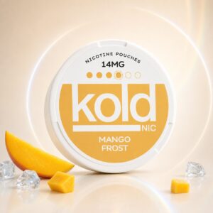 koldnic Mango Frost 14mg Nicotine Pouches — 14mg nicotine per pouch, slim format, 20 pouches
