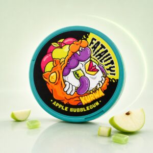 Kurwa Apple Bubblegum 36mg Nicotine Pouches — 36mg nicotine per pouch, slim format, 20 pouches