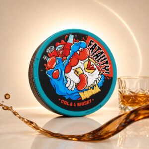 Kurwa Cola Whisky 36mg Nicotine Pouches — 36mg nicotine per pouch, slim format, 20 pouches