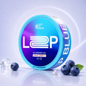 Loop Blueberry Ice Strong — 8.9mg nicotine per pouch, slim format, 20 pouches