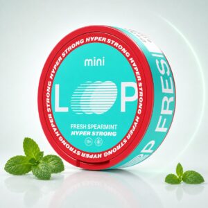 Loop Fresh Spearmint Mini Hyper Strong — 10.5mg nicotine per pouch, mini format, 20 pouches
