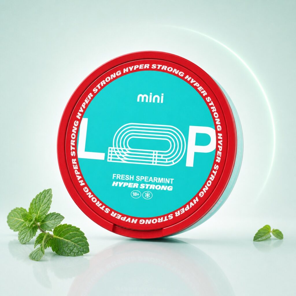 Loop Fresh Spearmint 10.5mg Nicotine Pouches — 10.5mg nicotine per pouch, mini format, 20 pouches
