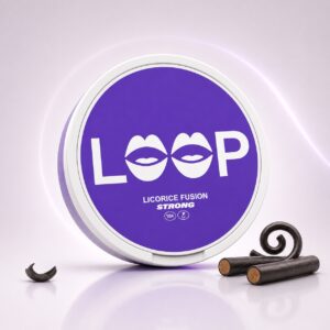 Loop Licorice Fusion 9.4mg Nicotine Pouches — 9.4mg nicotine per pouch, slim format, 22 pouches