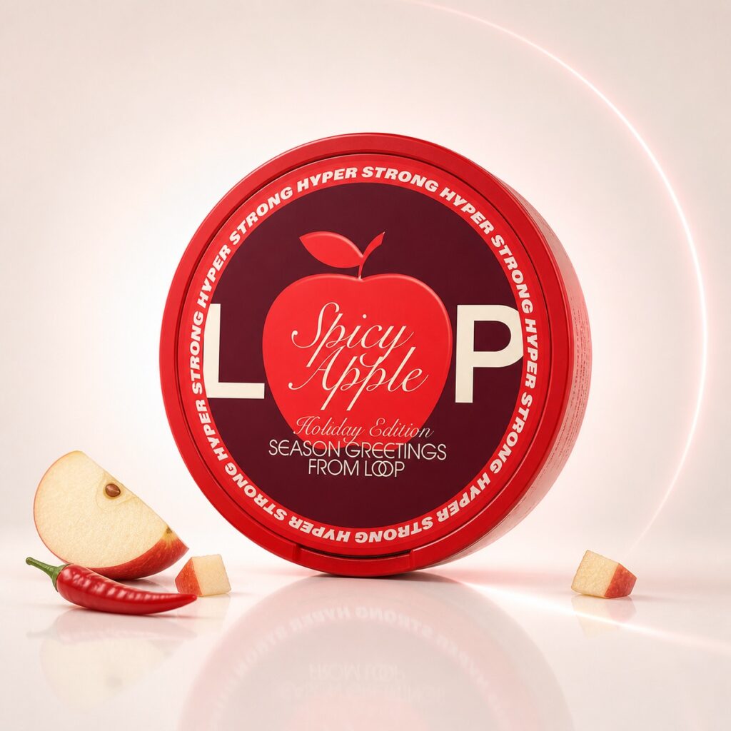 Loop Spicy Apple 15.6mg Nicotine Pouches — 15.6mg nicotine per pouch, slim format, 20 pouches