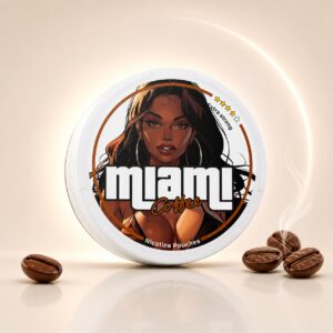 Miami Coffee 11.5mg Nicotine Pouches — 11.5mg nicotine per pouch, slim format, 20 pouches