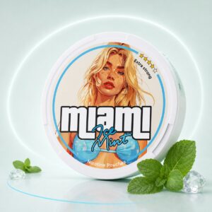 Miami Ice Mint 11.5mg Nicotine Pouches — 11.5mg nicotine per pouch, slim format, 20 pouches