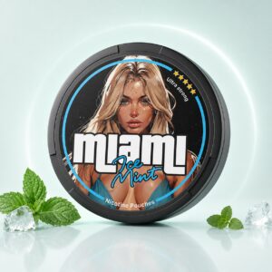 Miami Ice Mint 20.1mg Nicotine Pouches — 20.1mg nicotine per pouch, slim format, 20 pouches