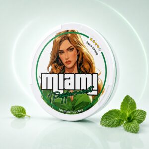 Miami Peppermint 11.5mg Nicotine Pouches — 11.5mg nicotine per pouch, slim format, 20 pouches