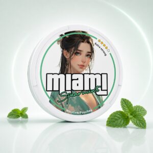 Miami Spearmint 11.5mg Nicotine Pouches — 11.5mg nicotine per pouch, slim format, 20 pouches