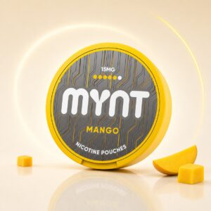 MYNT Mango 15mg Nicotine Pouches — 15mg nicotine per pouch, slim format, 20 pouches