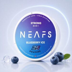 Neafs Blueberry Ice 12mg Nicotine Pouches — 12mg nicotine per pouch, slim format, 25 pouches