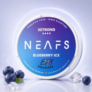 Neafs Blueberry Ice 16mg Nicotine Pouches — 16mg nicotine per pouch, slim format, 25 pouches