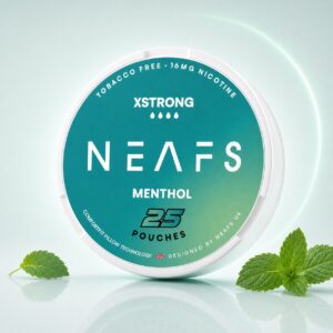 Neafs Menthol 16mg Nicotine Pouches — 16mg nicotine per pouch, slim format, 25 pouches