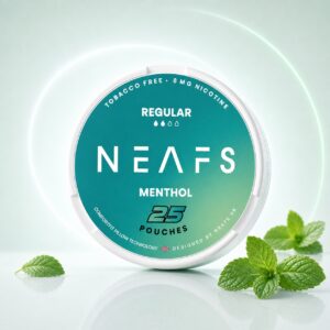 Neafs Menthol 8mg Nicotine Pouches — 8mg nicotine per pouch, slim format, 25 pouches