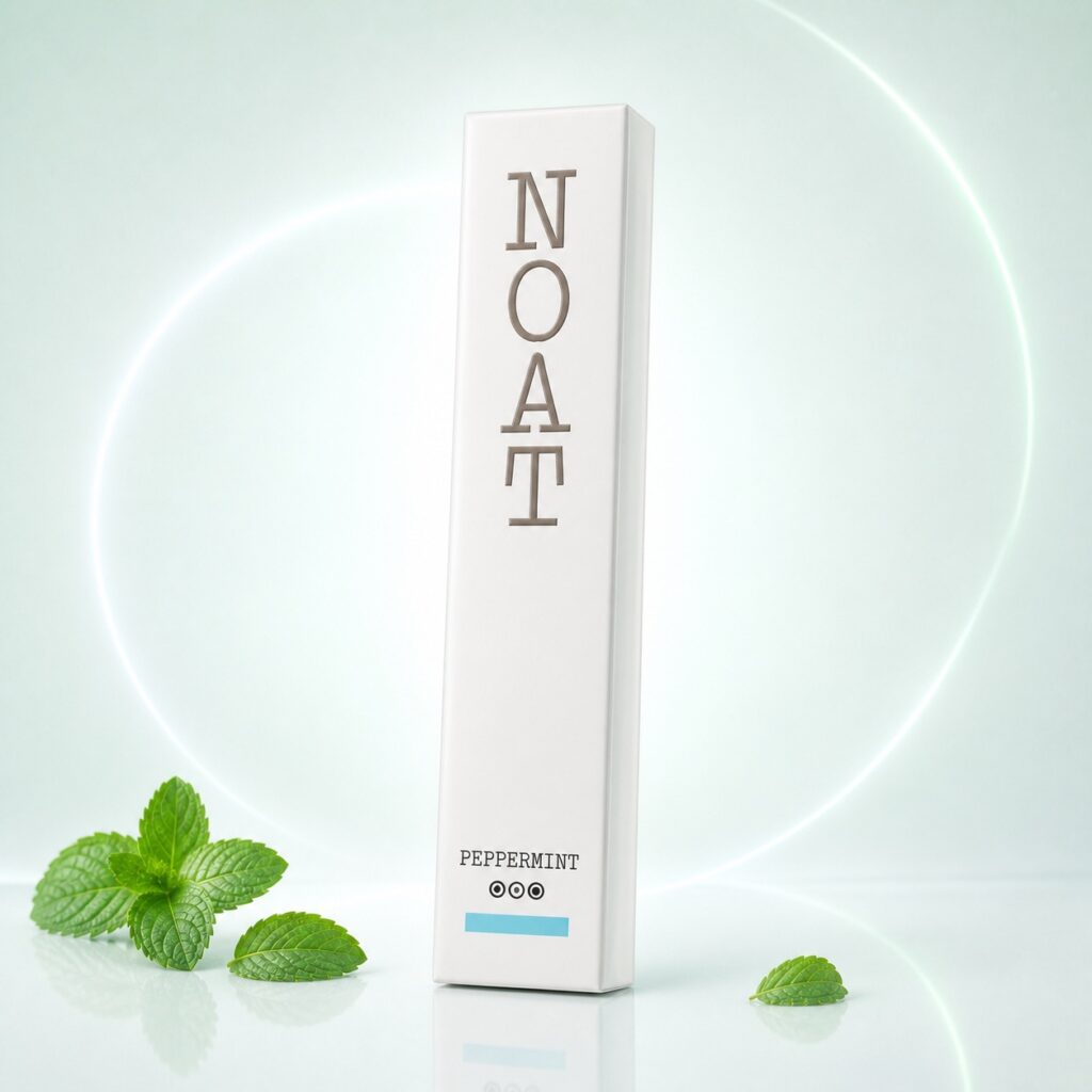 NOAT Peppermint 7mg Nicotine Pouches — 7mg nicotine per pouch, slim format, 20 pouches