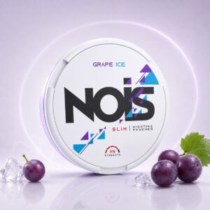 Nois Grape Ice 12.5mg Nicotine Pouches — 12.5mg nicotine per pouch, slim format, 22 pouches