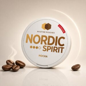Nordic Spirit Mocha 9mg Nicotine Pouches — 9mg nicotine per pouch, slim format, 20 pouches