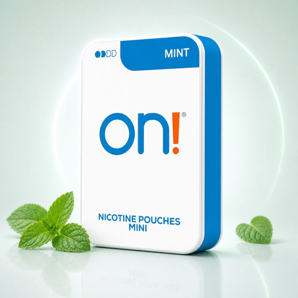 On! Mint Regular Mini 3mg — 3mg nicotine per pouch, regular format, 20 pouches
