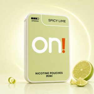 On! Spicy Lime 6mg Nicotine Pouches — 6mg nicotine per pouch, mini format, 20 pouches