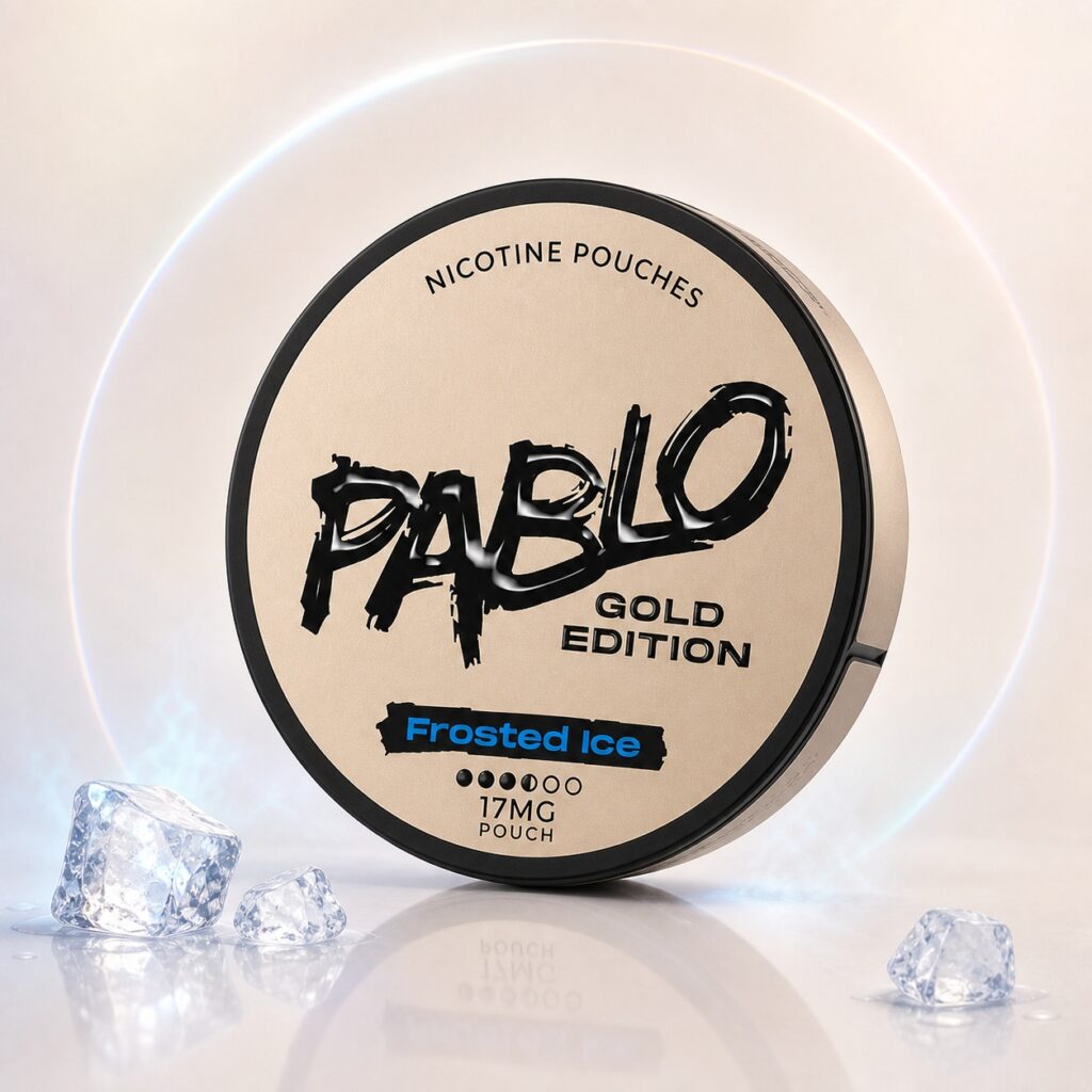 Pablo Frosted Ice 17mg Nicotine Pouches — 17mg nicotine per pouch, slim format, 20 pouches