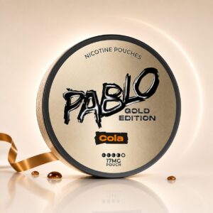 PABLO Gold Edition Cola 17mg — 17mg nicotine per pouch, slim format, 20 pouches