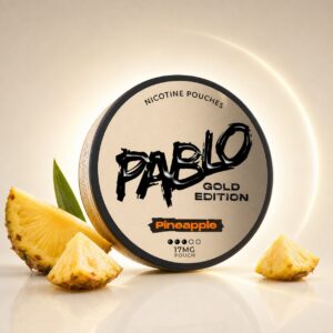 Pablo Pineapple 17mg Nicotine Pouches — 17mg nicotine per pouch, slim format, 20 pouches