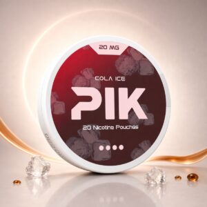 PIK Cola Ice 20mg Nicotine Pouches — 20mg nicotine per pouch, slim format, 20 pouches