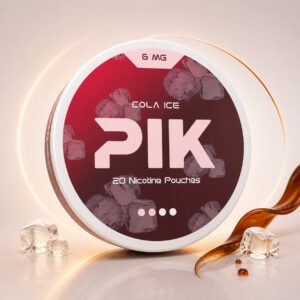 PIK Cola Ice 6mg Nicotine Pouches — 6mg nicotine per pouch, slim format, 20 pouches
