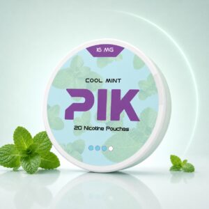 PIK Cool Mint 16mg Nicotine Pouches — 16mg nicotine per pouch, slim format, 20 pouches