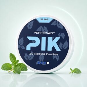 PIK Peppermint 16mg Nicotine Pouches — 16mg nicotine per pouch, slim format, 20 pouches