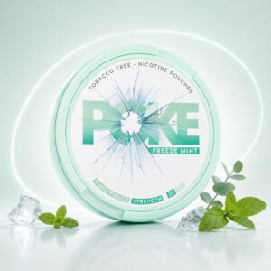 Poke Freeze Mint 9mg Nicotine Pouches — 9mg nicotine per pouch, slim format, 20 pouches
