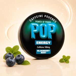 POP Blueberry Mint 100mg caffeine pouch tin