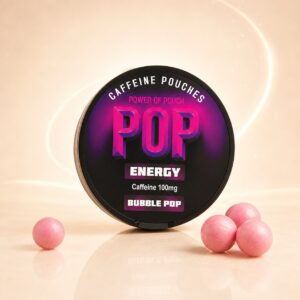 POP Bubble Gum 100mg caffeine pouch tin