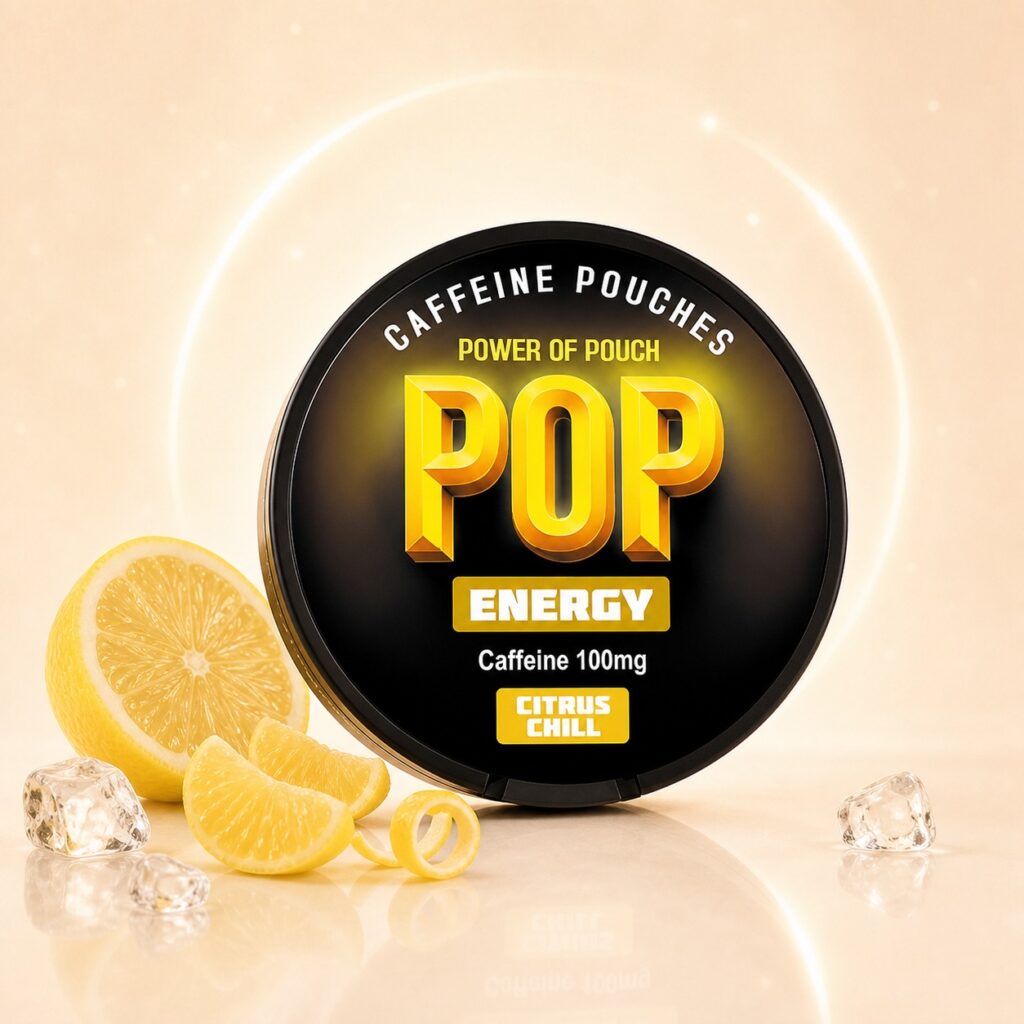 POP Citrus Chill 100mg caffeine pouch tin