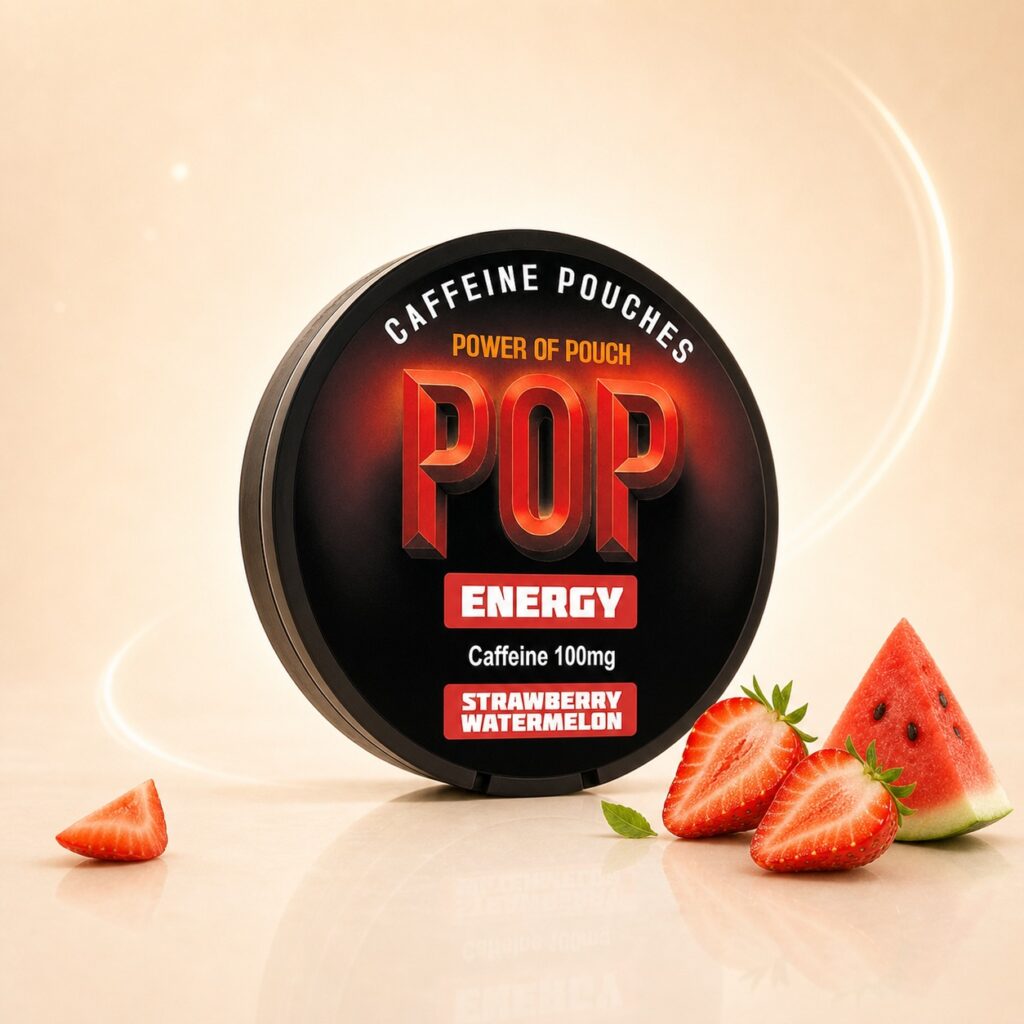 POP Strawberry Watermelon 100mg caffeine pouch tin