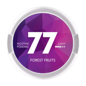 77 Forest Fruits 5.2mg Nicotine Pouches — 5.2mg nicotine per pouch, slim format, 20 pouches