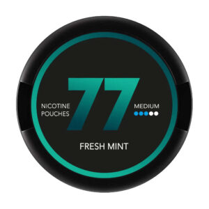 77 Fresh Mint 10.4mg Nicotine Pouches — 10.4mg nicotine per pouch, slim format, 20 pouches