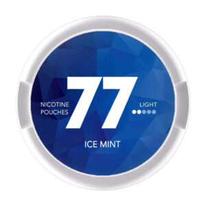 77 Ice Mint 5.2mg Nicotine Pouches — 5.2mg nicotine per pouch, slim format, 20 pouches