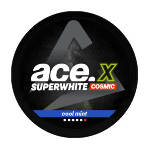 Ace X Cosmic Cool Mint 11.6mg Nicotine Pouches — 11.6mg nicotine per pouch, slim format, 20 pouches