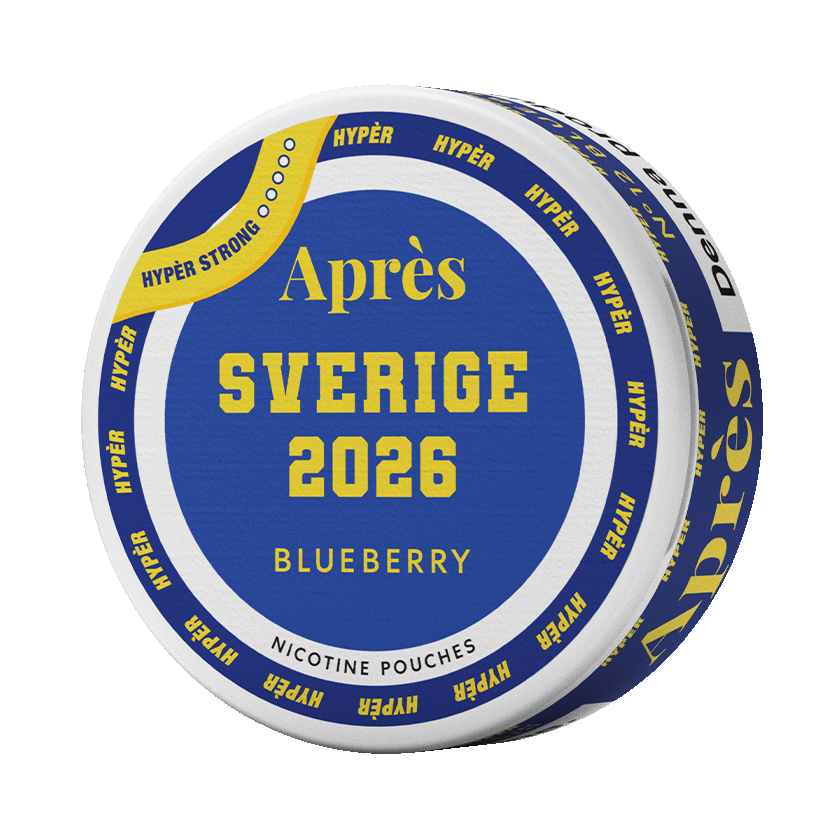Après Blueberry Hypèr Strong 11mg — 11mg nicotine per pouch, slim format, 20 pouches