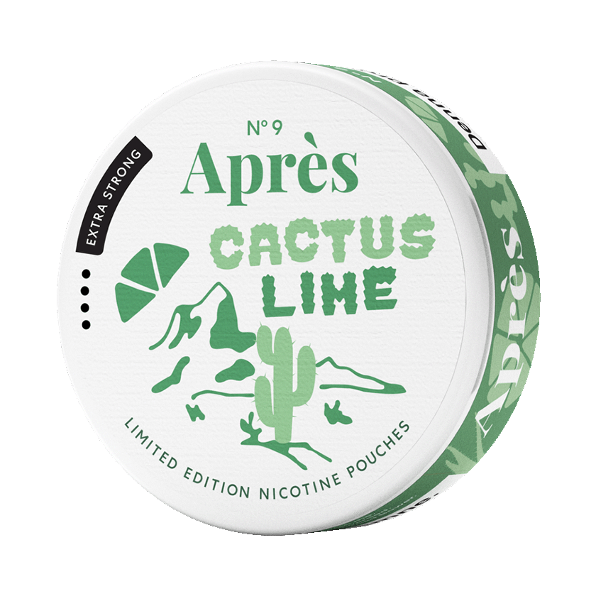 Après Cactus Lime Extra Strong 8.3mg — 8.3mg nicotine per pouch, slim format, 20 pouches
