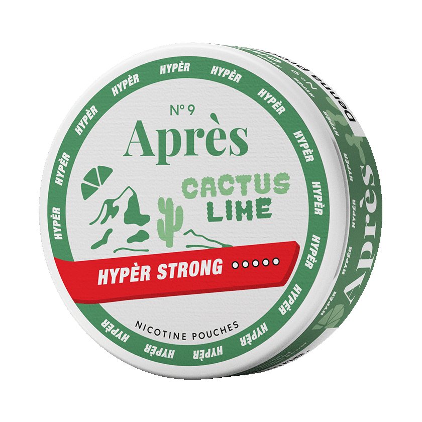 Après Cactus Lime Hypèr Strong 11mg — 11mg nicotine per pouch, slim format, 20 pouches