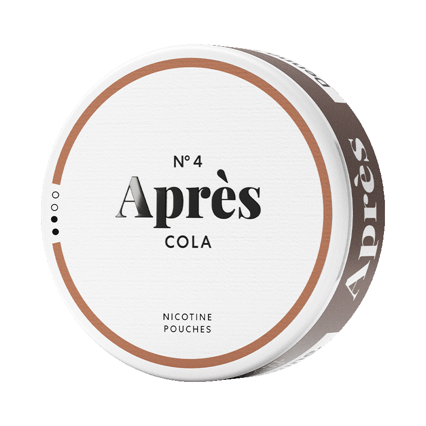 Après Cola 4.4mg — 4.4mg nicotine per pouch, slim format, 20 pouches