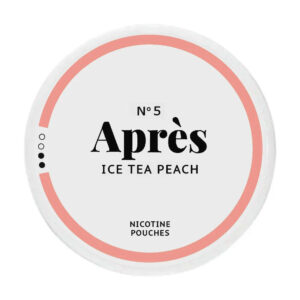 Apres Ice Tea Peach 4.4mg Nicotine Pouches — 4.4mg nicotine per pouch, slim format, 20 pouches