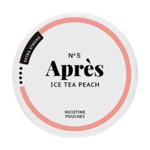 Apres Ice Tea Peach 8.3mg Nicotine Pouches — 8.3mg nicotine per pouch, slim format, 20 pouches