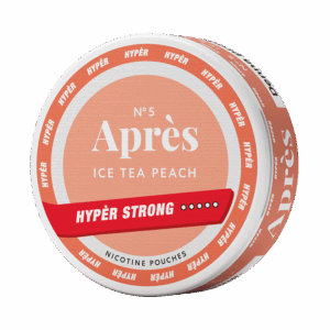 Après Ice Tea Peach Hypèr Strong 11mg — 11mg nicotine per pouch, slim format, 20 pouches