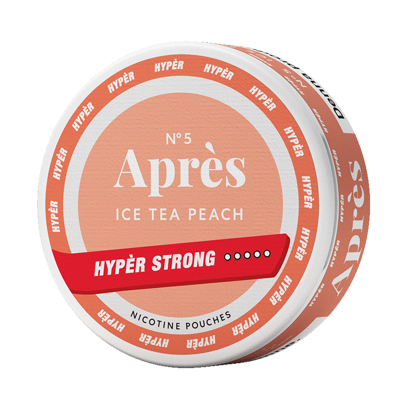 Après Ice Tea Peach Hypèr Strong 11mg — 11mg nicotine per pouch, slim format, 20 pouches